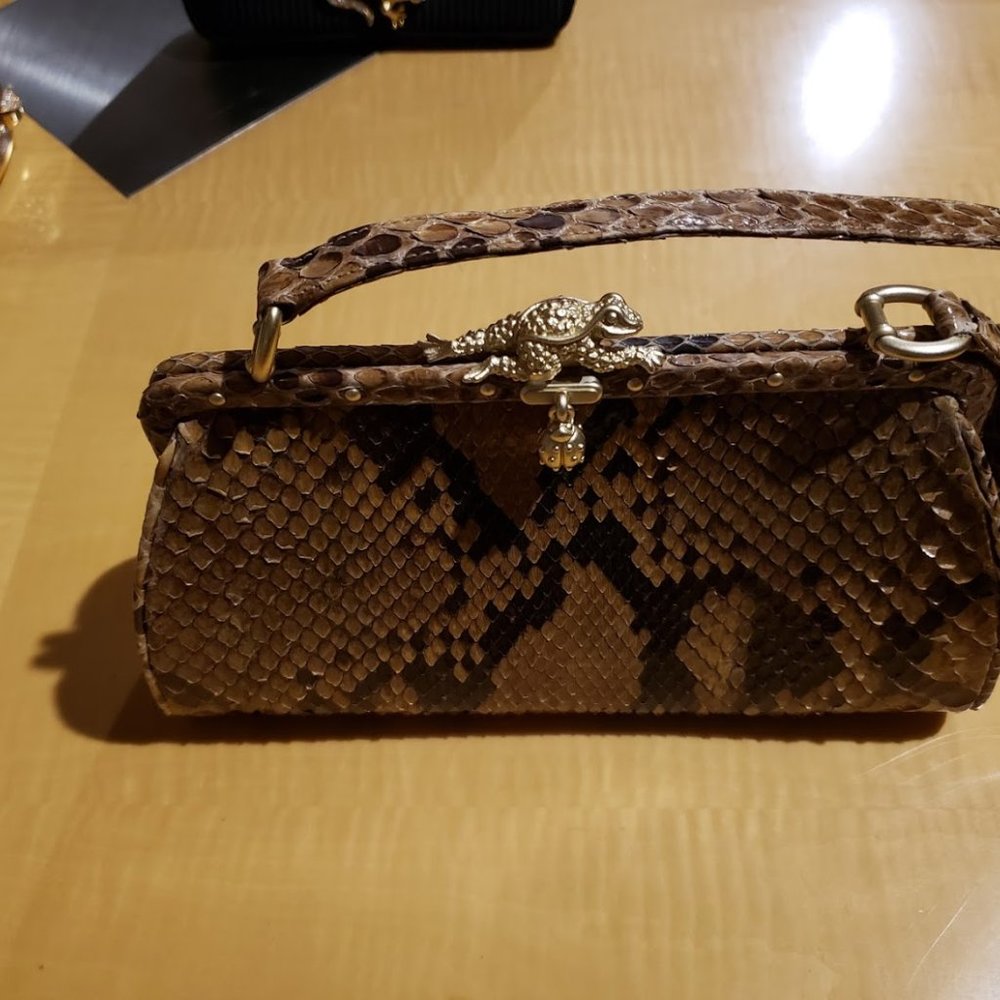 Barry kieselstein-cord snakeskin purse - Picture 2 of 9